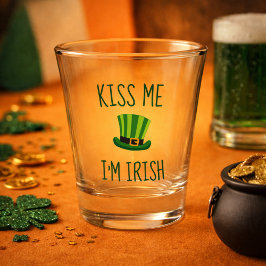 Kiss Me Irish Top Hat Schnapsglas