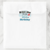 Kiss me it's my 21st Birthday Quadratischer Aufkleber (Tasche)