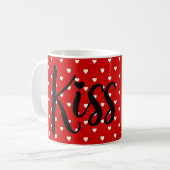Kiss Me Kaffeetasse (Vorderseite Links)