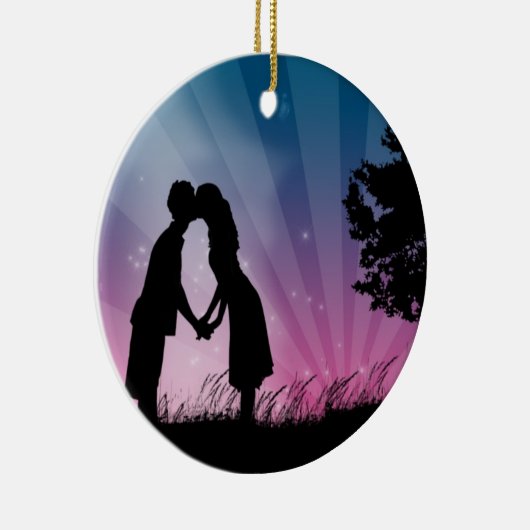 Kiss Me Keramik Ornament (Rechts)