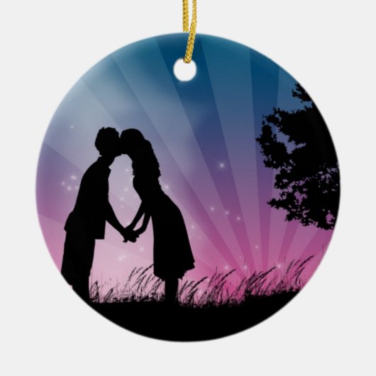 Kiss Me Keramik Ornament (Vorne)