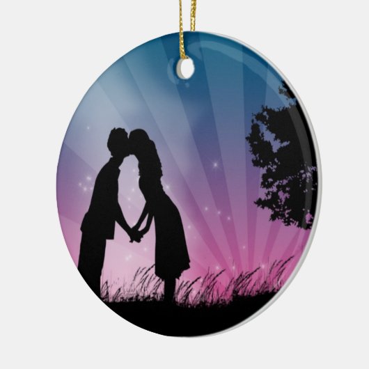 Kiss Me Keramik Ornament (Links)