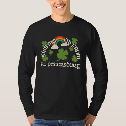 Kiss Me Kleeblatt US City St Patrick's Day St Pete T-Shirt (Vorderseite)