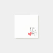 Kiss Me Liebe Zitat Red Heart Wedding Brautparty Post-it Klebezettel (Vorderseite)