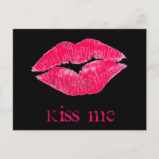 Kiss Me Lips Postkarte (Vorderseite)