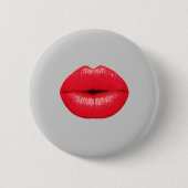 KISS me LIPS Roter Mund Button (Vorderseite)
