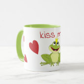 Kiss Me Niedlich Frog Prince Tasse (Vorderseite Links)