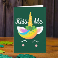 Kiss Me Niedlich St. Patricks Day Unicorn