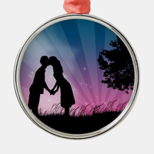 Kiss Me Ornament Aus Metall (Vorne)