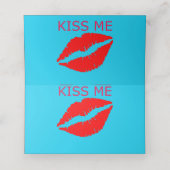 Kiss Me Platzkarte (Innenseite Aufgefaltet)