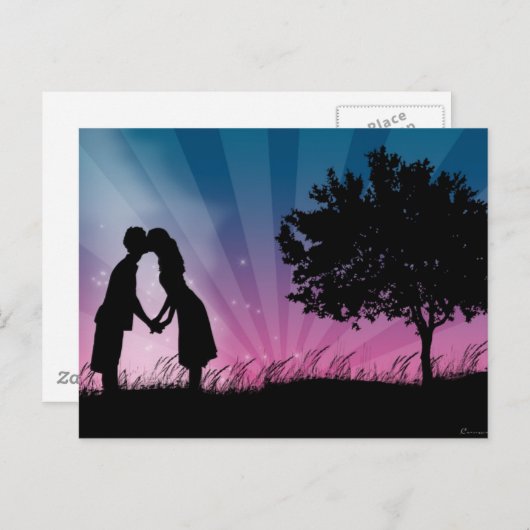 Kiss Me Postkarte (Vorne/Hinten)