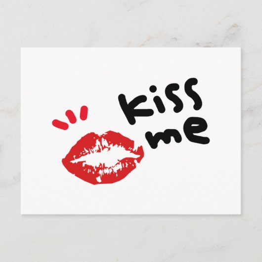 KISS ME POSTKARTE (Vorderseite)
