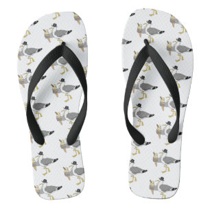 Kiss Me Quick Seagull Flip Flops Beach Footwear Badesandalen