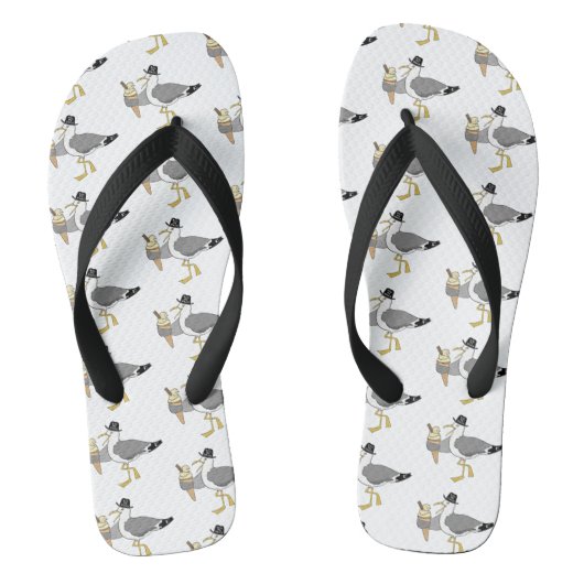 Kiss Me Quick Seagull Flip Flops Beach Footwear Badesandalen (Fußbett)