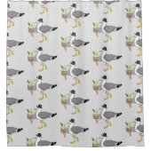 Kiss Me Quick Seaside Seagull Light Duschvorhang (Vorderseite)