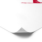 Kiss Me! Red Lips Poster (Ecke)