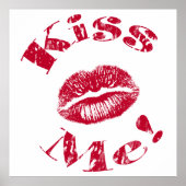 Kiss Me! Red Lips Poster (Vorne)