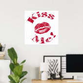 Kiss Me! Red Lips Poster (Heimbüro)