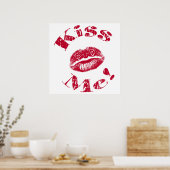 Kiss Me! Red Lips Poster (Küche)