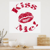 Kiss Me! Red Lips Poster (Küche)