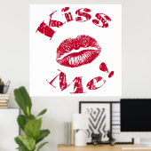 Kiss Me! Red Lips Poster (Heimbüro)