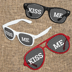 KISS ME Retro Shades / Fun Party Sonnenbrille