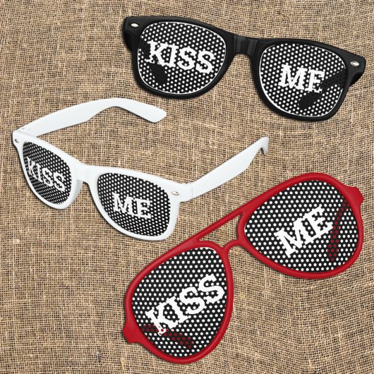 KISS ME Retro Shades / Fun Party Sonnenbrille