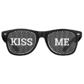 KISS ME Retro Shades / Fun Party Sonnenbrille (Vorderseite)