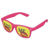 KISS ME Retro Shades / Fun Party Sonnenbrille (Schrägansicht)