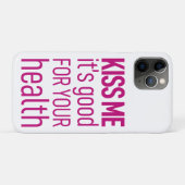 "Kiss me" Rundkissen Case-Mate iPhone Hülle (Rückseite (Horizontal))