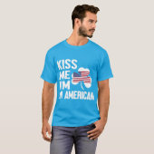 Kiss Me Series (Ich bin Amerikanerin) Männerrolle T-Shirt (Vorne ganz)