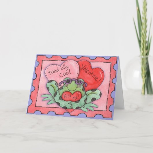 Kiss Me Toad - Grußkarte Feiertagskarte (Vorderseite)