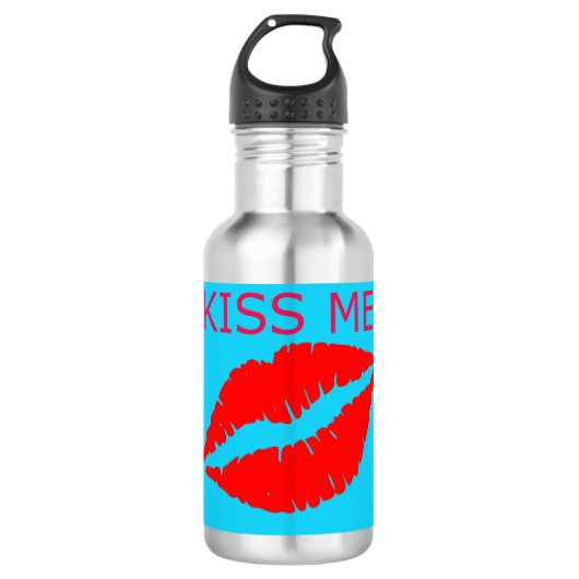 Kiss Me Trinkflasche (Vorderseite)
