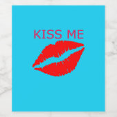Kiss Me Weinetikett (Einzelnes Label)
