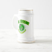 Kiss mein Kleeblatt Steins Bierglas (Vorderseite Links)