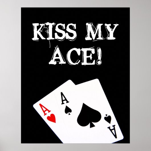 KISS MEIN RAUM! Poker Poster (Vorne)