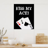 KISS MEIN RAUM! Poker Poster (Küche)
