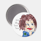 Kiss Mein Tweet Tweete Magnet (Vorderseite/Rückseite)