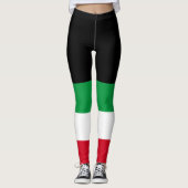 Kiss meine Cannoli lustige italienische Flagge Leggings (Vorderseite)