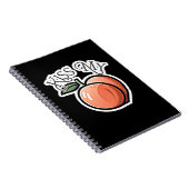 Kiss meine Pfirsichpfirsiche Funny Frucht Notizblock (Rechte Seite)