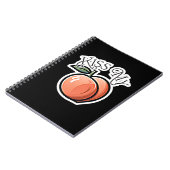 Kiss meine Pfirsichpfirsiche Funny Frucht Notizblock (Linke Seite)