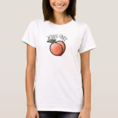 Kiss meine Pfirsichpfirsiche Funny Frucht T-Shirt (Vorderseite)