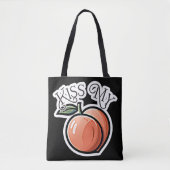 Kiss meine Pfirsichpfirsiche Funny Frucht Tasche (Vorderseite)