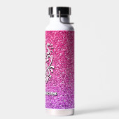 KISS MEINE SASS-CUSTOM-GLITZER-TYPOGRAPHIE TRINKFLASCHE (Links)