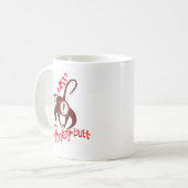 Kiss meinen Affen-Hintern Kaffeetasse (Vorderseite Links)