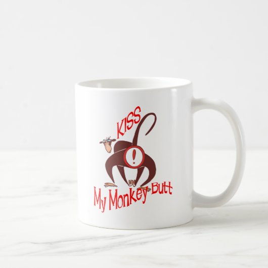 Kiss meinen Affen-Hintern Kaffeetasse (Rechts)