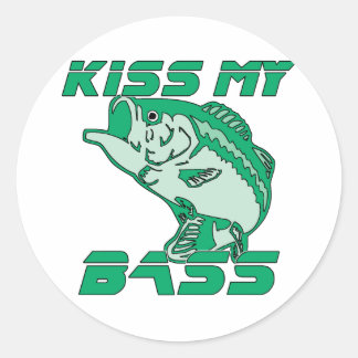Kiss meinen Bass Runder Aufkleber
