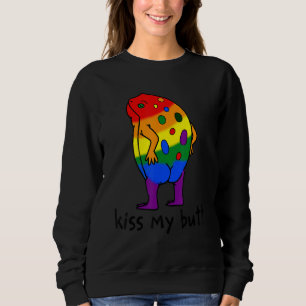 Kiss meinen Hintern LGBT Frog Sweatshirt