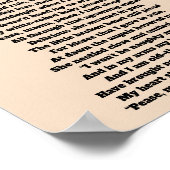 KISS MIR EIN GUTES NACHTGedicht Poster (Ecke)