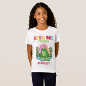 KISS MIR FROGGY PERSONALISIERTE, FARBHAFTE KINDER T-Shirt (Vorne ganz)